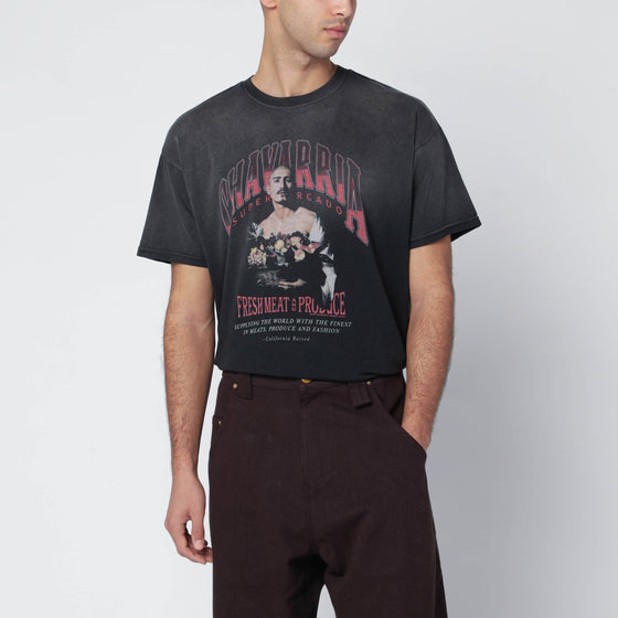 Willy Chavarria Washed black San Chachi Produce Easy T-shirt