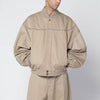 Willy Chavarria Gas Station beige cotton-blend bomber jacket