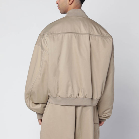 Willy Chavarria Gas Station beige cotton-blend bomber jacket