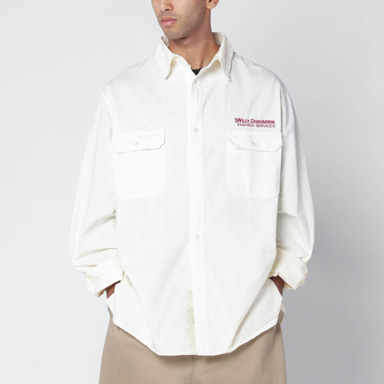 Willy Chavarria Corcoran white cotton shirt