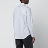 XACUS White striped Travel shirt Tailor Fit