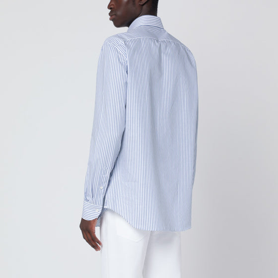 XACUS White/blue striped Travel shirt