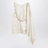 LouLou De Saison Wilma silk twill top with a twisted collar and scarf detail