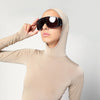 DARKPARK Billie hooded top in flesh colour
