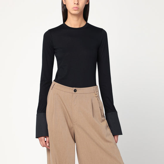 DARKPARK Nora black top with shirt cuffs