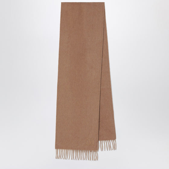 Max Mara Camel scarf with Monogram embroidery