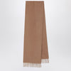 Max Mara Camel scarf with Monogram embroidery