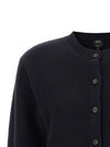 A.p.c. Lila Wool Cardigan With Logo Intarsia