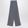 Destin White/black check wool scarf