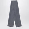 Destin White/black check wool scarf
