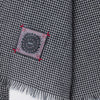 Destin White/black check wool scarf