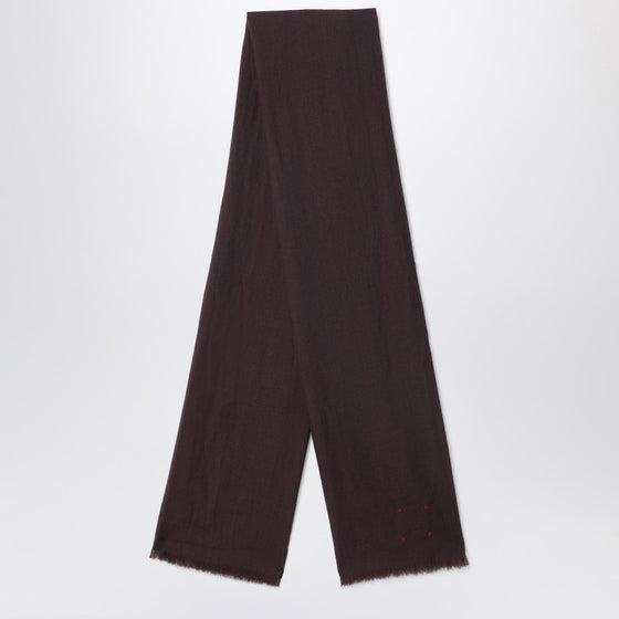 Destin Ebony brown wool scarf