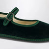 ViBi VENEZiA Mary Jane in Laguna green velvet