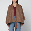 ETRO Brown cape with jacquard Paisley pattern