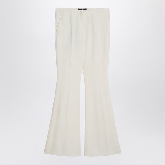 ETRO Flared trousers in ivory viscose