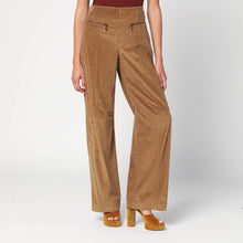  ETRO Brown velvet palazzo pants