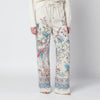 ETRO White wide-leg trousers with floral print