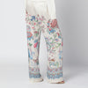 ETRO White wide-leg trousers with floral print