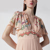 ETRO Long blush pink dress with floral print