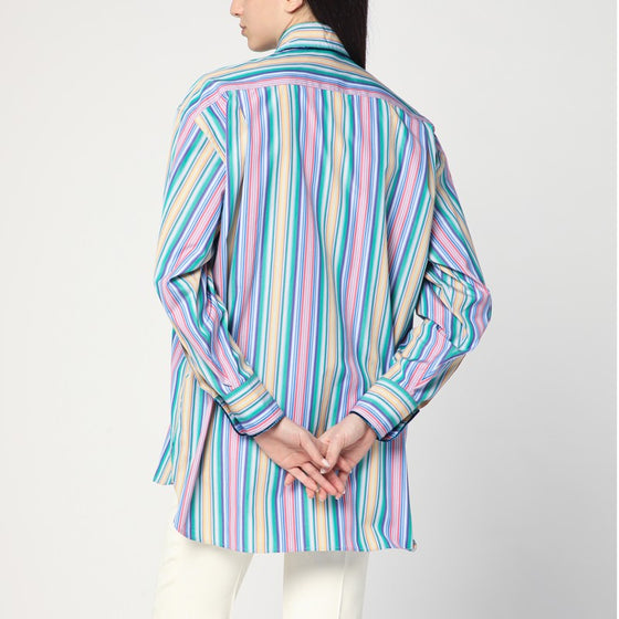 ETRO Multi-coloured striped cotton shirt