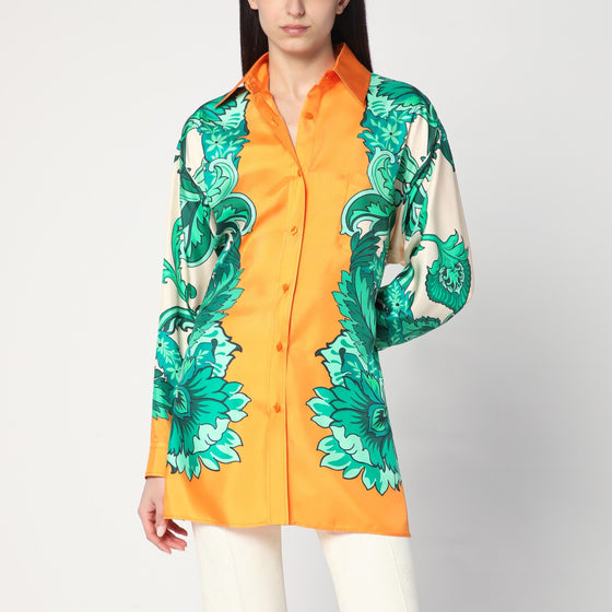ETRO Floral print shirt with knotted detail