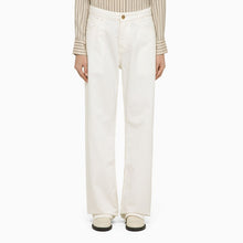  ETRO White denim baggy jeans