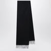 Max Mara Cashmere stole with Monogram embroidery in black