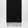 Max Mara Cashmere stole with Monogram embroidery in black