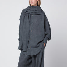  DARKPARK Grey melange Georgia shirt with scarf