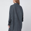 DARKPARK Grey melange Georgia shirt with scarf