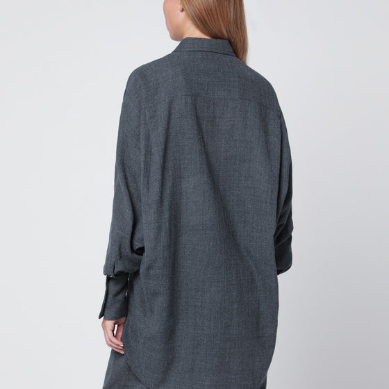 DARKPARK Grey melange Georgia shirt with scarf
