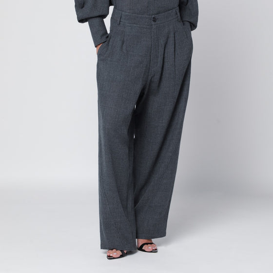 DARKPARK Grey melange Phebe wide-leg trousers