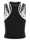 Marine Serre Bicolor Moon Logo Jersey Line Tank Top