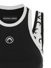 Marine Serre Bicolor Moon Logo Jersey Line Tank Top