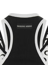 Marine Serre Bicolor Moon Logo Jersey Line Tank Top