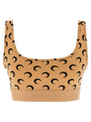 Marine Serre Moon Printed Jersey Cropped Top