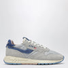 AUTRY Reelwind Low grey sneakers with light blue pony hair insert