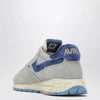 AUTRY Reelwind Low grey sneakers with light blue pony hair insert