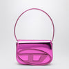 Diesel 1DR Iconic bag in mirrored fuchsia leather