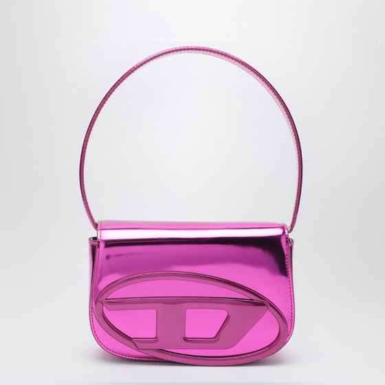 Diesel 1DR Iconic bag in mirrored fuchsia leather