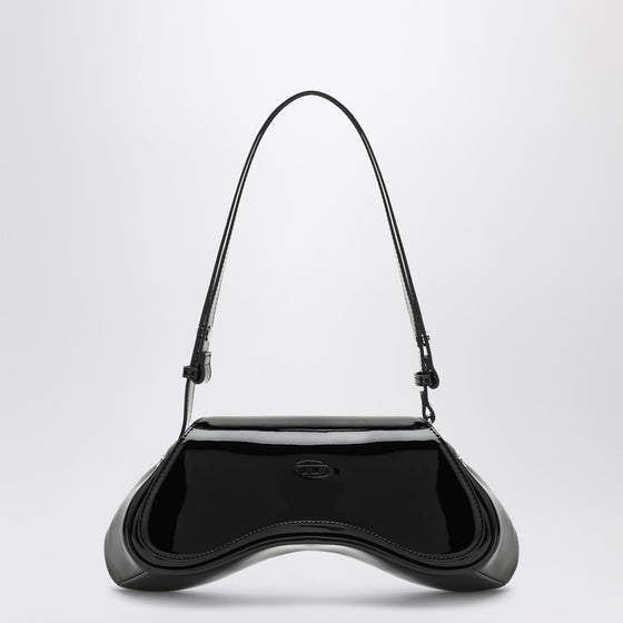 Diesel Large Play bag in black patent leather