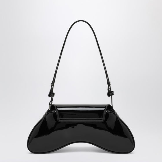 Diesel Large Play bag in black patent leather