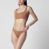 Hunza G. HUNZA G Xandra Metallic Cocoa two-piece bikini