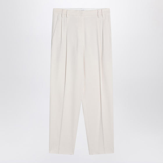 Brunello Cucinelli Ivory trousers in viscose