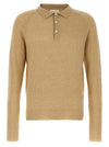 Ma'ry'ya Bouclé Cotton Polo Shirt