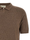 Ma'ry'ya Bouclé Cotton Polo Shirt