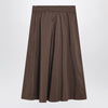 Weekend Max Mara Chocolate taffeta midi skirt
