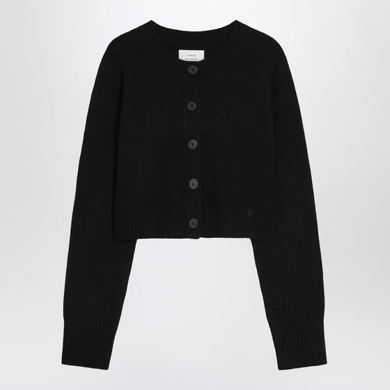 Loulou Studio Black cropped cashmere cardigan