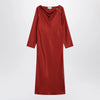 LouLou De Saison Zoya dress in red silk twill