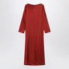 LouLou De Saison Zoya dress in red silk twill